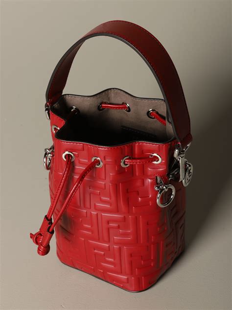 fendi mon tresor bucket bag red|fendi drawstring bucket bag.